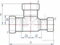 Tectite Sprint Fittings -  Tect Sprint Tt26cp Re Tee 22x15x22