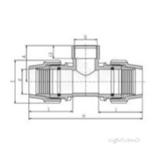 Plasson Fittings -  1/2 X 1/2bsp Plasson H/gauge T F Br 7607