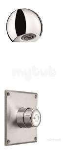 Delabie Brassware -  Delabie Tempomix Recessed/plate Shower Mixer Kit M1/2 Inch Plus Round