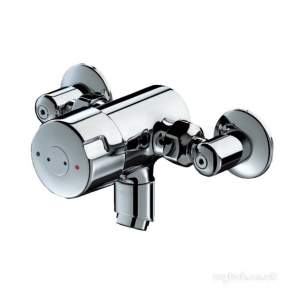 Delabie Basin Mixers -  Delabie Tempomix Wall Mtd Basin Mix M1/2 Inch 7sec Fix Spout Plus Ang Unions