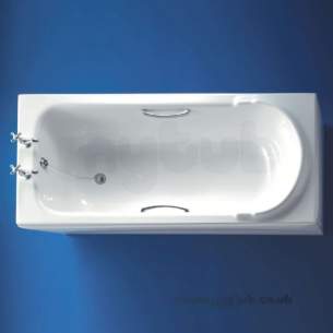 Ideal Standard Acrylic Baths -  Ideal Standard Ascot E4012 1700 X 750mm Two Tap Holes Acr Bath Wh