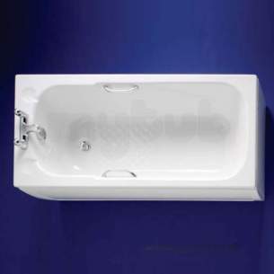 Armitage Shanks Acrylic Baths -  Armitage Shanks Sandringham S1590 1500mm Two Tap Holes Tg Bath Hm