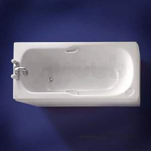 Ideal Standard Acrylic Baths -  Ideal Standard Studio 1500 X 700 Two Tap Holes Bath Plus Clr Grp White