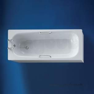 Armitage Shanks Steel Baths -  Armitage Shanks Nisa S176501 1700mm Two Tap Holes Ll Steel Bath Wh