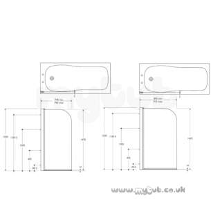 Trevi Shower Enclosures -  Armitage Shanks Connect L8409aa 900 Upgrade Kit Silver
