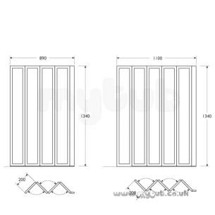 Trevi Shower Enclosures -  Armitage Shanks Connect L8230 4-pnl Bath Screen Clr/slv