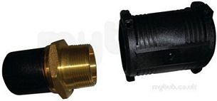 Georg Fischer Black Electrofusion Pe Fittings -  Georg Fischer Ef Pe100 Tran Mi Brass Sdr11 50-1.1/2