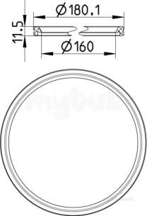 Blucher Drainage -  Epdm Sealing Ring-160mm 801.epdm.160