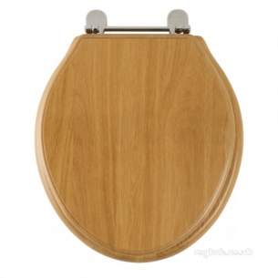 Roper Rhodes Toilet Seats -  Greenwich 8099 Toilet Seat Chrome/n-oak