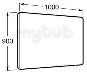 Roca Furniture and Vanity Basins -  Roca Dama-n 1000mm X 900mm Mirror