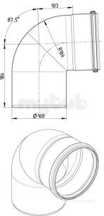 Blucher Europipe Range -  Blucher 160mm S/s 87.5 Deg Bend 820.090.160