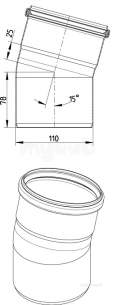 Blucher Drainage -  Blucher 15 Deg Bend-110mm 820.015.110 S