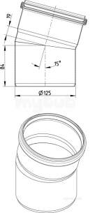 Blucher Drainage -  Blucher 15 Deg Bend-125mm 820.015.125 S