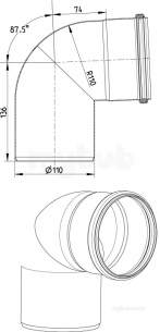 Blucher Drainage -  87.5 Deg Bend-110mm 820.090.110 S