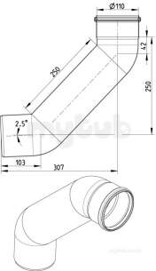 Blucher Europipe Range -  110mm 87.5 Deg Long Radius Bend 821.090.110