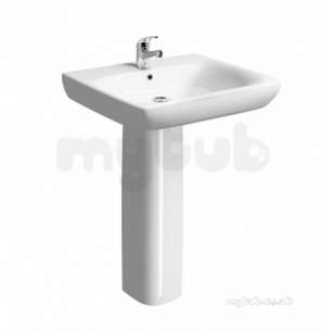 Twyford Mid Market Ware -  E100 Sqr L/abled Basin 550x550 One Tap Hole White