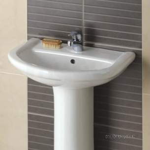 Eastbrook Sanitary Ware -  Pluton Basin 600mm One Tap Hole White 83.0011