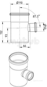 Blucher Europipe Range -  100mm X 50mm 87.5deg Branch 830.050.110