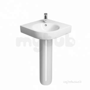 Twyford Mid Market Ware -  E200 Round Corner Basin 500mm One Tap Hole White