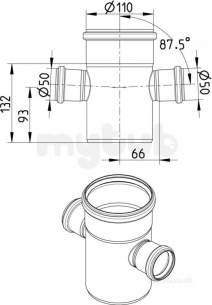 Blucher Europipe Range -  Blucher 50mm X 110mm 87.5 Deg Dbl Branch