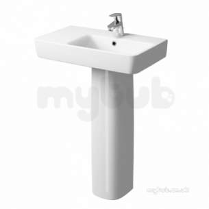 Twyford Mid Market Ware -  E200 Basin 650x370 One Tap Hole Left Hand Shelf Space Wh