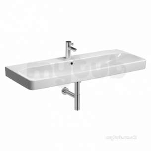 Twyford Mid Market Ware -  E500 Square Washbasin 1200x480mm One Tap Hole Wht