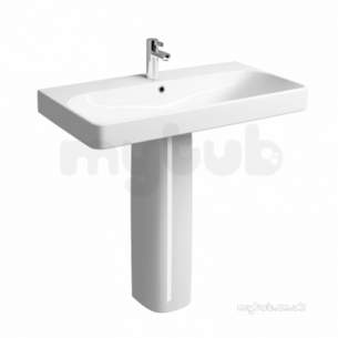 Twyford Mid Market Ware -  E500 Square Washbasin 900x480mm One Tap Hole Wht