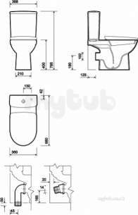 E100 Round Wc Ho Premium Pan White