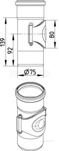 Blucher Drainage -  Blucher Access Pipe-75mm 840.075.075 S