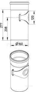 Blucher Drainage -  Blucher Access Pipe-160mm 840.160.160 S