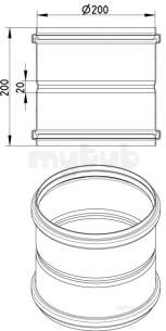 Blucher Europipe Range -  Blucher Doble Ring Seal Socket 200mm-316