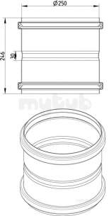 Blucher Europipe Range -  Double Coupling 250mm 841.250.250 S