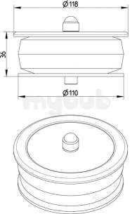 Blucher Europipe Range -  Blucher Socket Plug 110mm New 844.100.110s