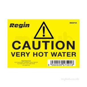 Regin Products -  Regp34 Caution-very Hot Water Sticker 8