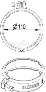 Blucher Pipe Joint Clamp 110mm 847.110.110