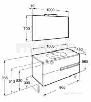 Roca Furniture and Vanity Basins -  Victoria-n Pack 1000mm 2d Gloss White