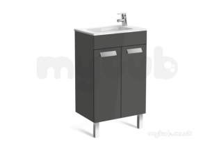 Roca Furniture and Vanity Basins -  Debba Compact Unik 500mm Unit 2dr White