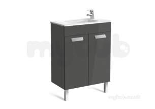 Roca Furniture and Vanity Basins -  Debba Compact Unik 600mm Unit 2dr Antrct