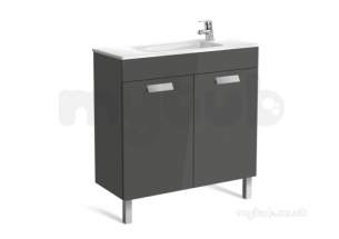 Roca Furniture and Vanity Basins -  Debba Compact Unik 800mm Unit 2dr Antrct