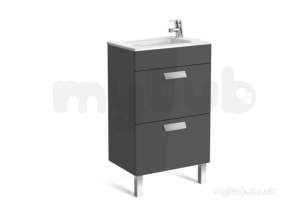 Roca Furniture and Vanity Basins -  Debba Compact Unik 500mm Unit 2dw Antrct