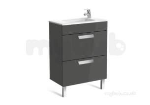 Roca Furniture and Vanity Basins -  Debba Compact Unik 600mm Unit 2drw White