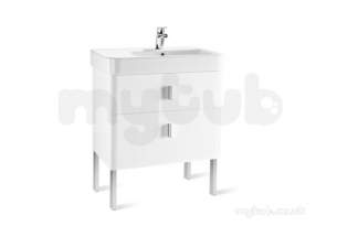 Roca Furniture and Vanity Basins -  Senso Square 20 750mm Basin Unit Right Hand Red