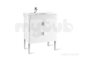 Roca Furniture and Vanity Basins -  Senso Square 20 750mm Basin Unit Left Hand Blk