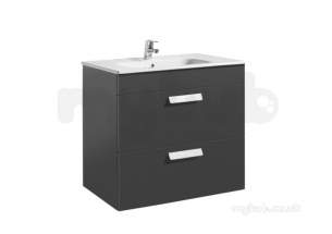 Roca Furniture and Vanity Basins -  Debba 800mm 2 Drawer Vanity Unit Txt Wng