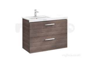 Roca Furniture and Vanity Basins -  Prisma 900mm 2 Drawer Unit Gloss White