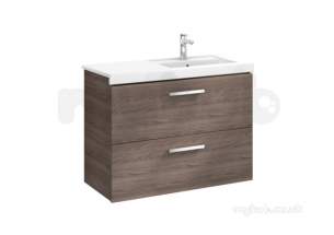 Roca Furniture and Vanity Basins -  Prisma 900mm 2 Drawer Unit Gloss White