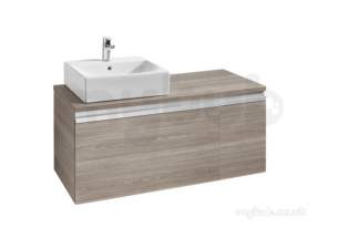 Roca Furniture and Vanity Basins -  Heima 1100mm Left Hand Countertop Dark Grey