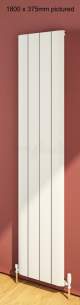 Eastbrook Towel Rails -  Peretti 1800 X 375 Aluminium Radiator Matt White 86.0056