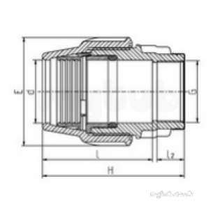 Plasson Fittings -  110 X 4 Plasson Fem Adap Bsp Thd 7030