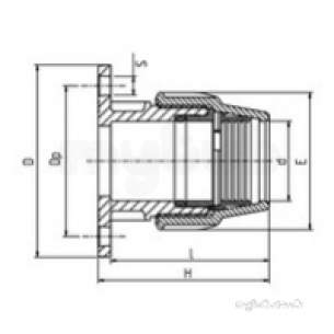 Plasson Fittings -  75 X 2 1/2 Plasson Comp Fa Np16/10 7220